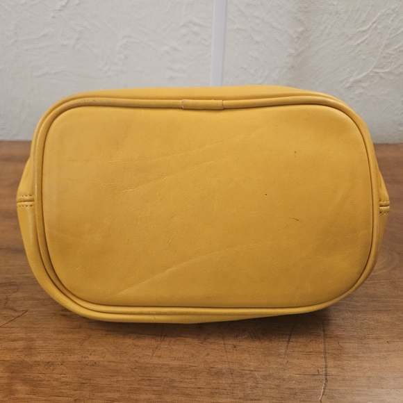 Vintage Coach 4145 Yellow Leather Handbag Legacy Mini Soho Made In USA Authentic - Picture 5 of 15